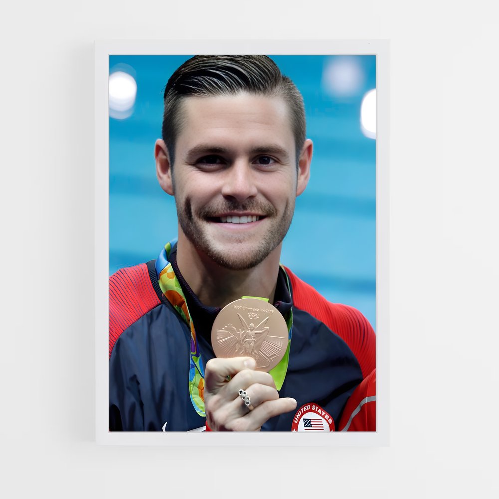 Poster David de boudia – affiche Plongeon depuis une plateforme (vue 3)